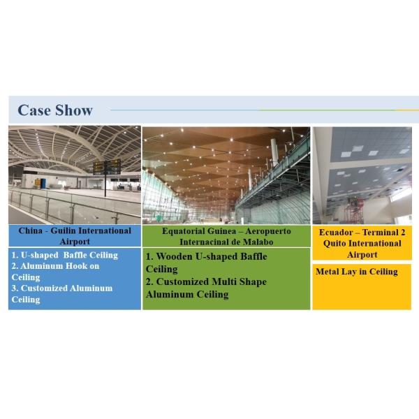 Suspended Acoustic Decorative Drop Ceiling Tiles 2 x 2 , Weather Resistance Hook On Metal Ceiling