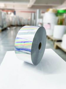 China Printable Self Adhesive Transparent Holographic Film Paper SGS Certified Oil Glue on sale