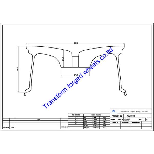 TM221003 22X10 inches forged wheels monoblock wheels blanks Dimple style barrel and rims