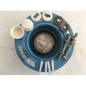 Leak Proof Toilet Tank Fittings Rubber Toilet Wax Ring Gasket With Flange Installed