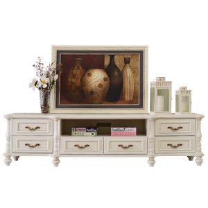 Cheap latest white classic TV stand wholesale