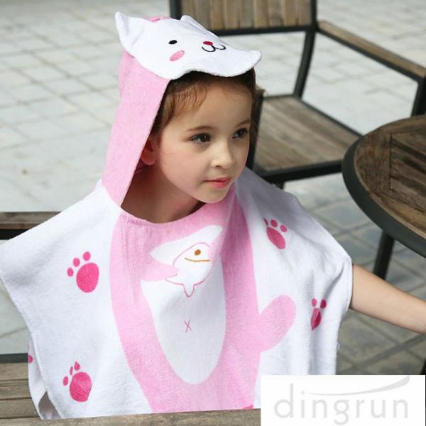 OEM Super Soft Personalized Cotton Hooded Poncho Towels Eco - Friendly