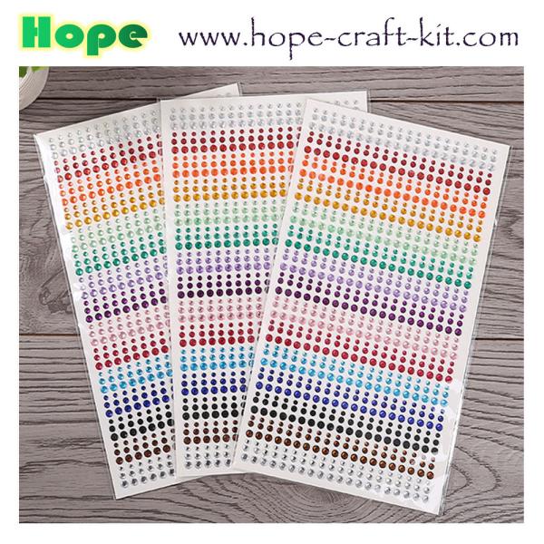 3D Acrylic Self Adhesive Stickers for kids diy craft and Decal Mobile Scrapbooking diamond pearl gem drill stickers OEM
