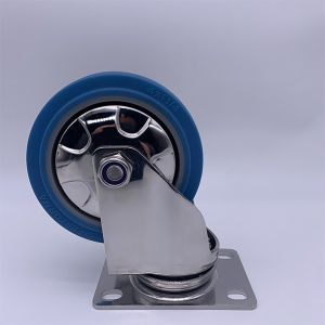 Soft Rubber Caster with 360 Degree Top Plate 3 Inch