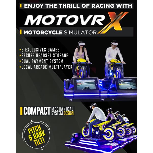 220V Virtual Reality Motorcycle Simulator , Full 3D Audio Motorcycle Shooting Games