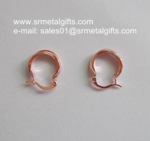 Cheap Fashion rose gold stainless steel earrings for Women jewelry wholesale