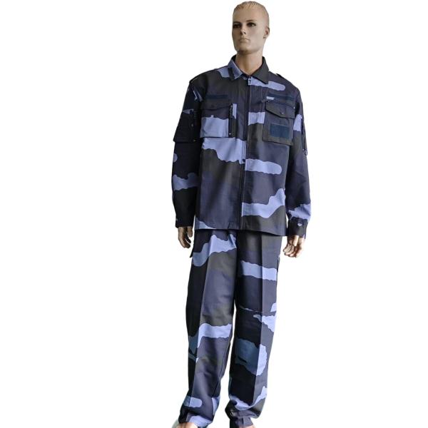 Navy and Black Digital Camouflage Combat Uniform Set Military Uniform Clothing Tear Resistant 225GSM Ripstop