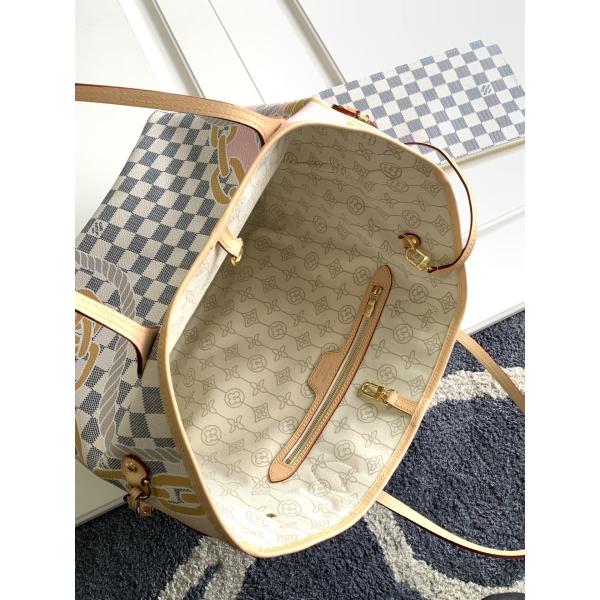 Tahiti Limited Custom Branded Bags Checkered Louis Vuitton Neverfull MM