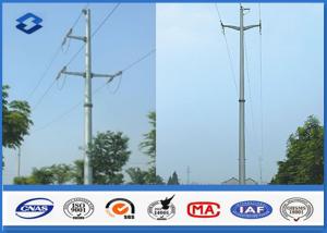 China Overhead Transmission Line Electric Power Pole with Material Steel Q345 Q456 , Gr50 Gr65 on sale
