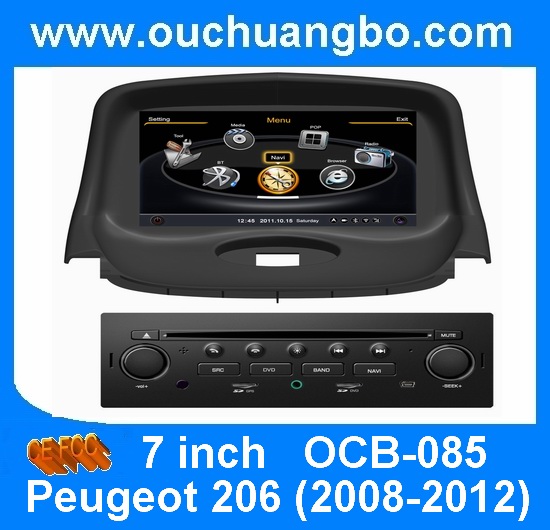 Ouchuangbo S100 7&quot;Car Touch Screen DVD Radio For Peugeot 206 2008-2012 With Auto GPS Navigation iPod