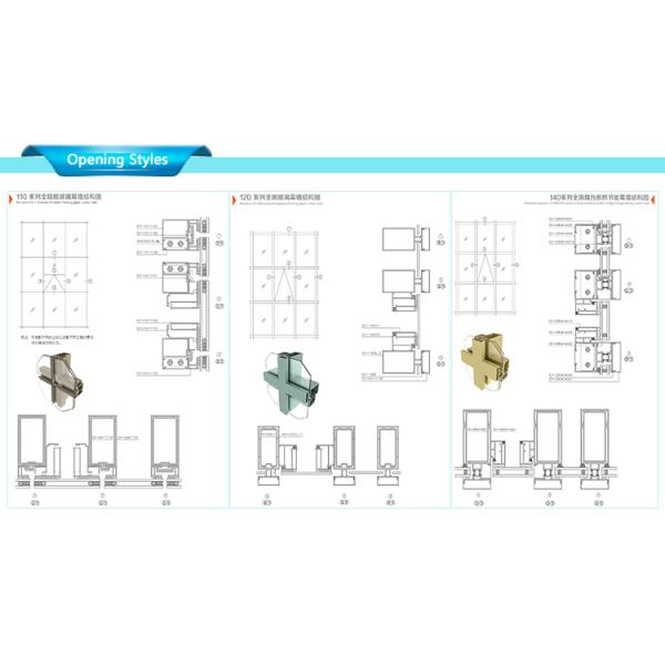 Skyscraper Glass Expose Frame Aluminum Curtain Wall, Structure Glass Curtain Wall With Aluminum