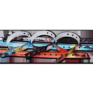 Custom Vinyl PVC Wristbands High Durability Personalised Bracelets