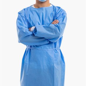 Non Woven Surgical Sterile Disposable Gowns Breathable Medical Materials