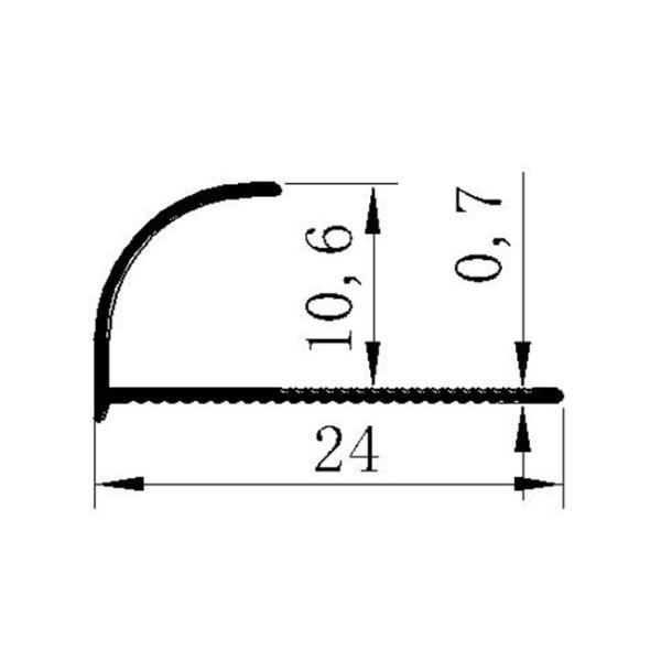 10mm Wall Tile External Corner Trim , Matt Satin Quadrant Edge Tile Trim