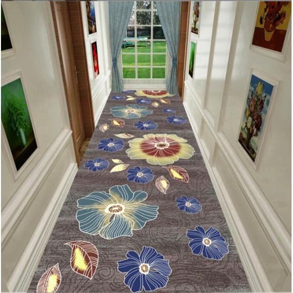 Polyester Fiber Custom Commercial Rugs Entrance Corridor Stairway Hotel Mat