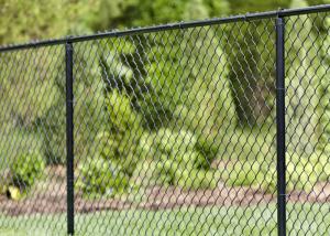 China 30mm-60mm Mesh 5ft Black Chain Link Fence 6 Ft Vinyl Coated on sale