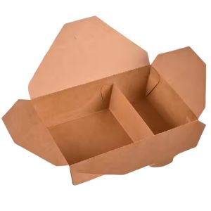 Takeout Box Restaurant Packaging Double Compartment Paper Box Disposable Paper