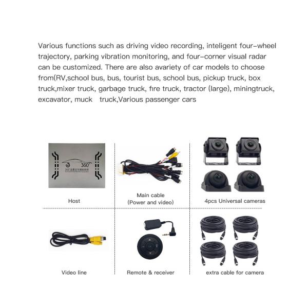 170deg Full HD Night Vision Car Cameras Rear View Reversing Camera 1440P 1080p