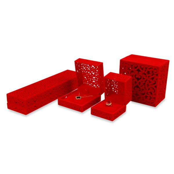 Flocking Velvet Necklace Gift Box , Ornaments Vintage Velvet Jewelry Box