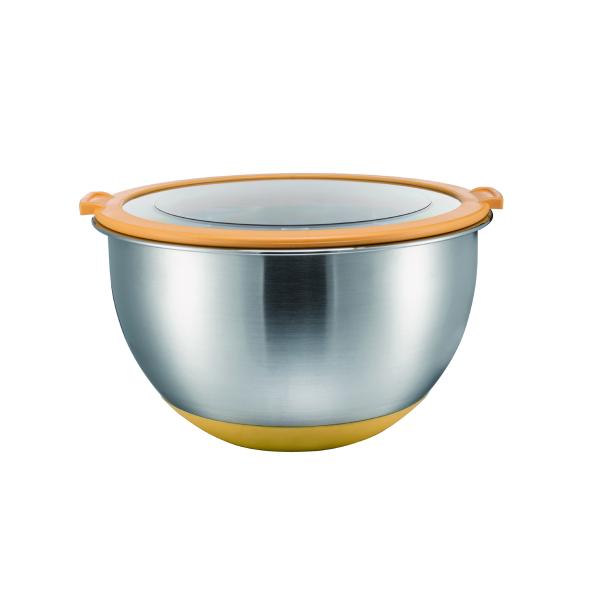 Stainless Steel Nesting Salad Bowls with Visible Lids Non-Toxic & Heavy Duty, Airtight & Easy Clean