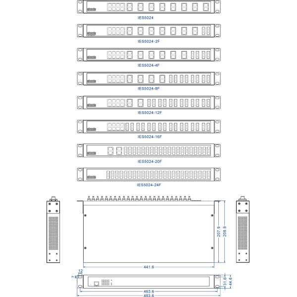 24 Port Ethernet Switch , 10/100Mbps Rackmount Gigabit Ethernet Switch