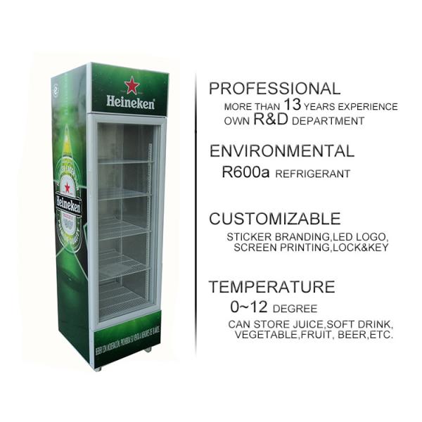235L Supermarket Equipment Beverage Display Cooler Energy Drink Showcase Fridge Upright Chiller SC235B