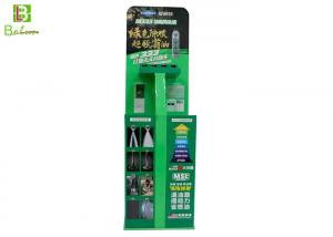 Cheap Green Cardboard POS Display Rack , Counter Top Retail Display Shelves wholesale