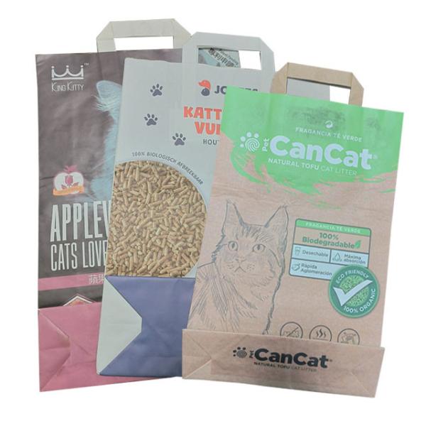 Moisture Proof Tofu Cat Litter Paper Packaging Bag Custom Design Print