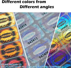 Cheap Authentic Hologram Labels/Stickers Silver Transfer Tamper Evident Security Warranty Void Seals/Stickers High Security wholesale