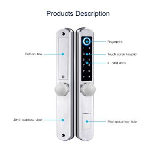 Slim Dustproof Digital Sliding Door Lock and Waterproof Wireless Door Lock for