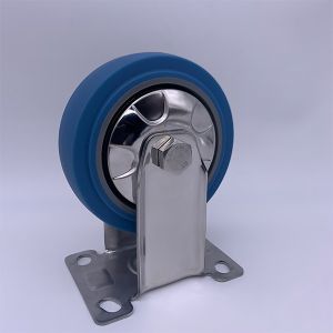 China Thermoplastic Rubber Rigid Plate Caster Wheels 4 Inch on sale