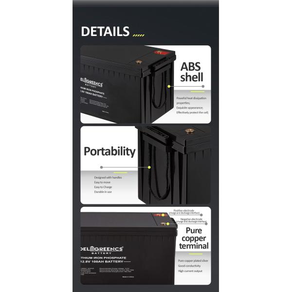 OEM Lifepo4 Battery Pack 12V 100AH