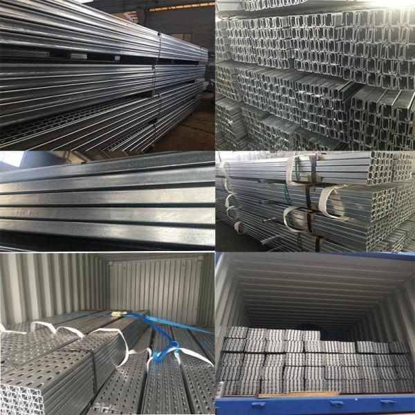 41X21 41X41 Carbon Steel Strut Channel C Channel Pre-Galvanized and Hot DIP Galvanized Unistrut Channel