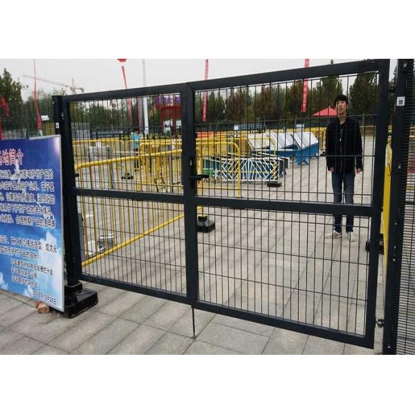 Powder Coating green Welded Double Metal Garden Fence Gate For European Market