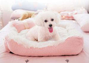 Cheap  				Cute Design Fleece Bows Pet Pads Cushion Warm Dog Beds 	         wholesale
