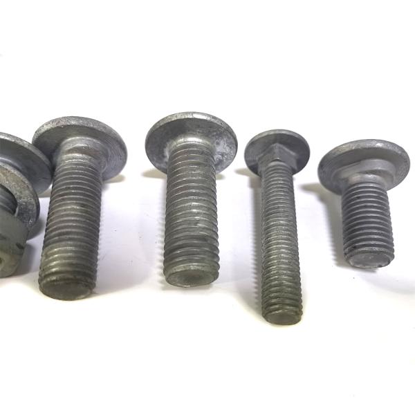 HDG Oval Neck Track Bolt Railway Guardrail Bolt Carbon Steel Highway Guardrail Bolt