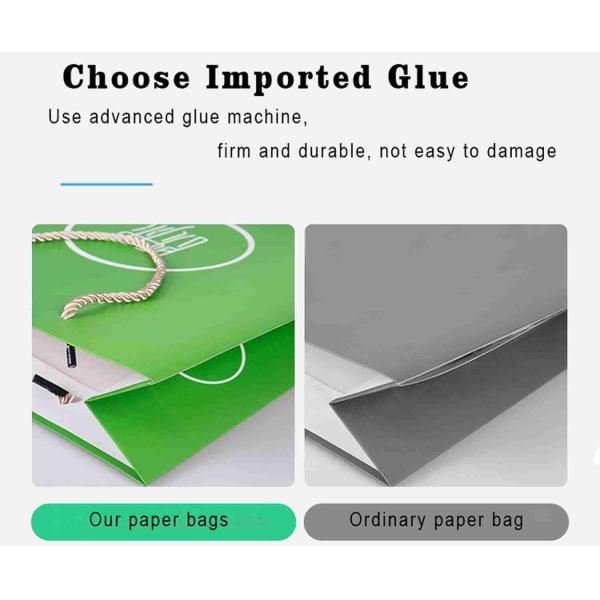 8x8x26 White Kraft Boutique Paper Bag Shopping With Ribbon Handles