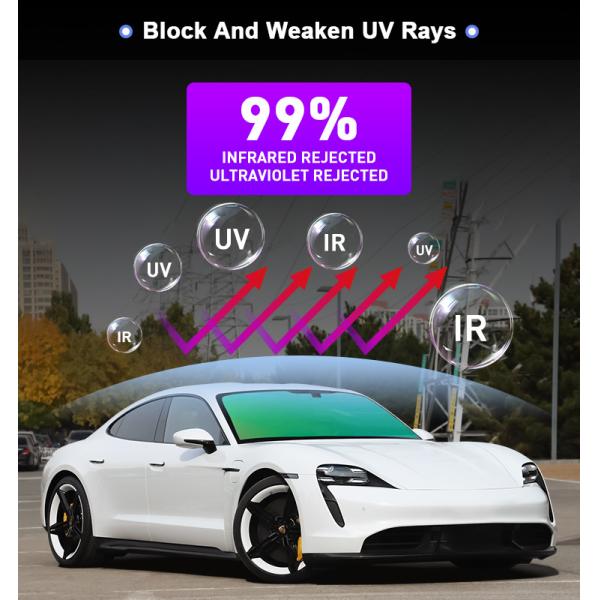 Decorative Solar Film Anti Glare Red Color CR-8065 Chameleon Car Window Film Tint Rainbow