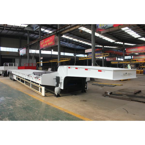 Low Bed Trailers Semi Truck Trailer 60 Ton Lowboy Trailer 3 Axles Excavator Carrier Truck