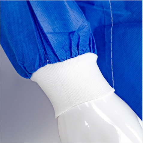 Lint Free Disposable Lab Coat , Surgical Non Woven Gown Water Resistant