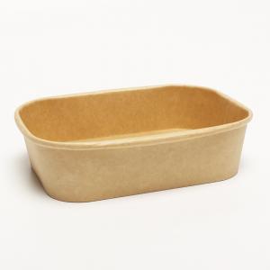 China Leakproof Disposable Square Paper Bowl For Salad Soup Food Grade 750ml on sale