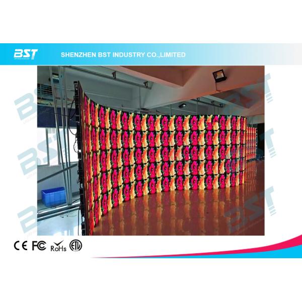 Indoor Rental LED video Display Performance 500mm X 500mm inner and outer arc