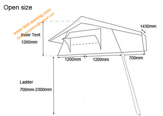 Outdoor Waterproof Aluminum Poles 2-4 People Trailer Tent Car Camping Tents