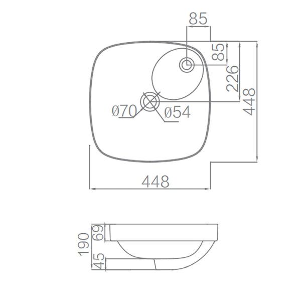 Vanity Basin Toilet Ceram Glazed Square Hand Wash Basins Bathroom Sanitary Ware China Manufacturer