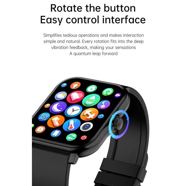 1.75 Inch Smart Bracelet Watch Large Dispaly IP67 Waterproof Exercise Tracking For Men