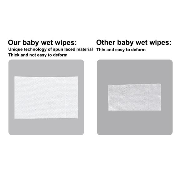 Household Alcohol Free 80pcs Baby Wet Wipes For Sensitive Skin
