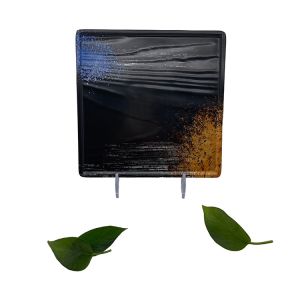 Cheap 8'' Restaurant Hotel Melamine Dinnerware Square Shape Plate Galaxy Pattern wholesale