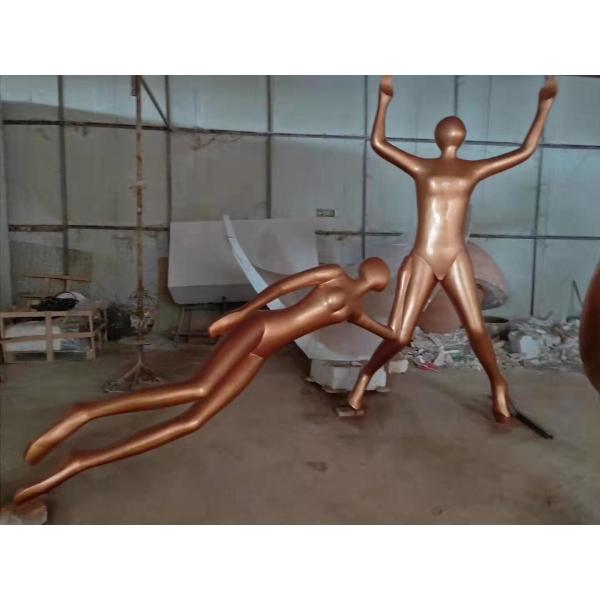 Metallic Copper Decorative Metal Sculptures Pure Handwork Abstract Expressionism Sculpture