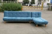 Cheap L Shaped Folding Modern Blue Upholstered Sofa Bed high durability wholesale