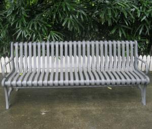 Cheap Polyester Powder Coated Wrought Iron Garden Bench Seat For School Campus wholesale